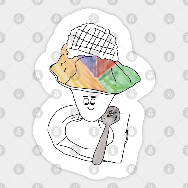 Dessert and Spoons are made to be friends! Sticker by HFGJewels